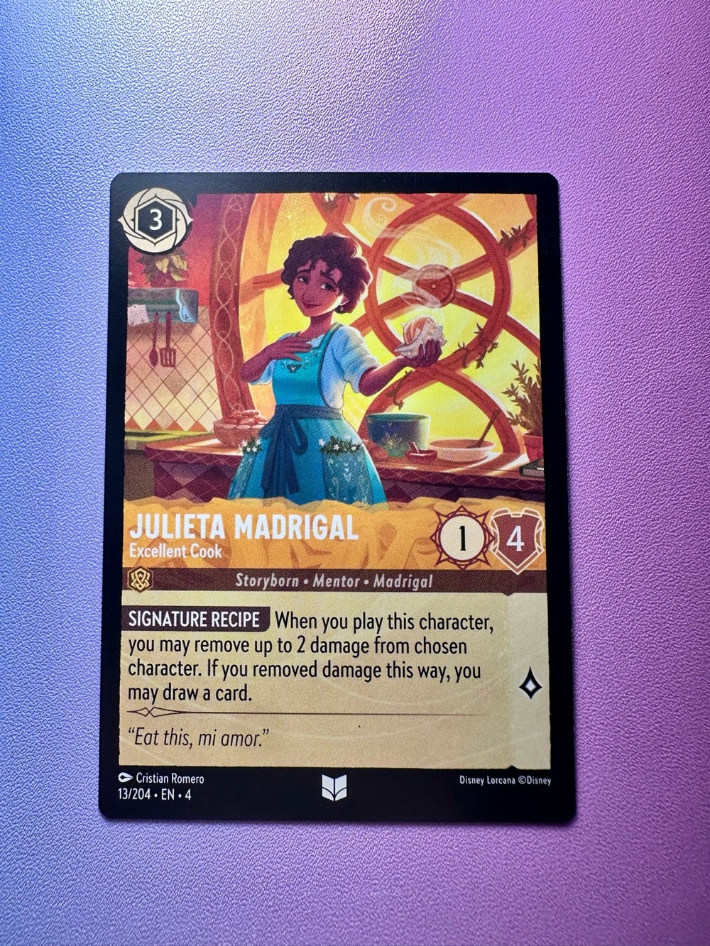 julieta madrigal [encanto] - 13/204 (uncommon) — lorcana: ursula’s return